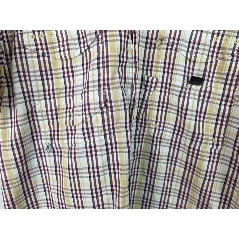 Florida State University FSU Mens Columbia Shirt Sz Large Plaid Short Sleeve Top